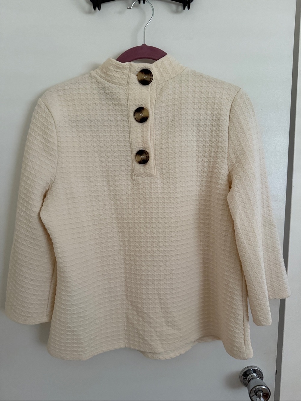 Textured Top with Buttons - Picture 3 of 5